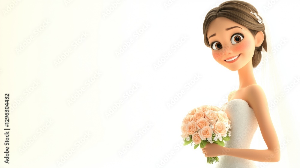 Elegant Bride and Groom in Romantic Wedding Embrace Minimalist Wedding Illustration Elegant Bride and Groom in Romantic Wedding Embrace Minimalist Wedding Illustration
