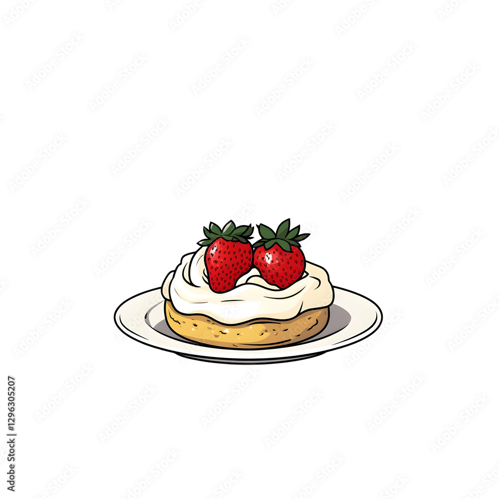 cake with strawberries cake with strawberries