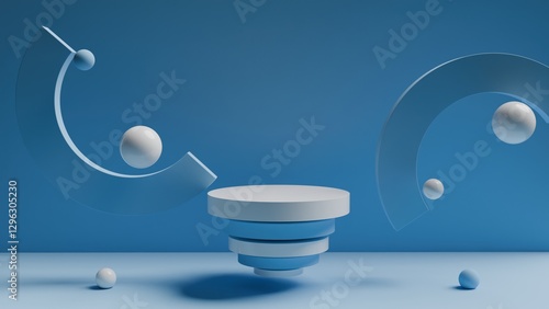 Abstract background of geometric shape. 3D rendering