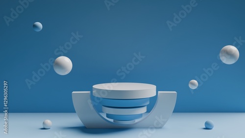 Abstract background of geometric shape. 3D rendering