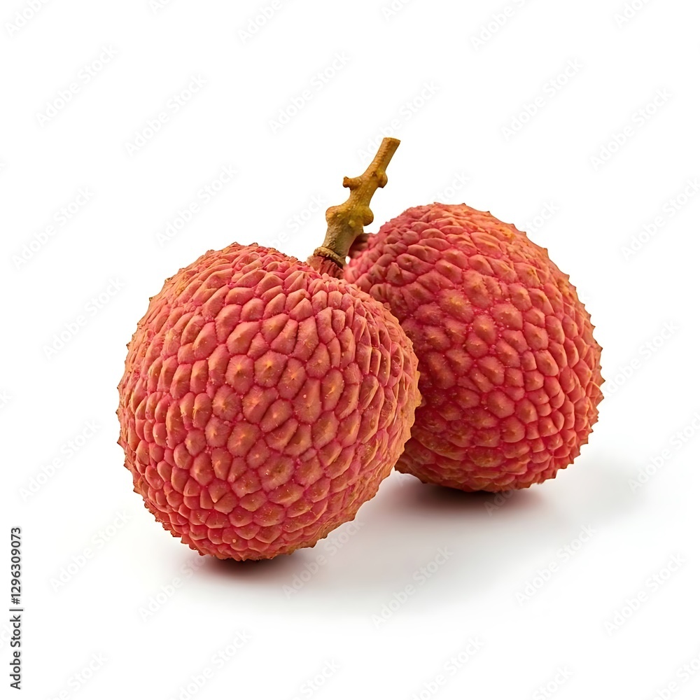 Lychee fruit image of top view white background. Lychee fruit image of top view white background.