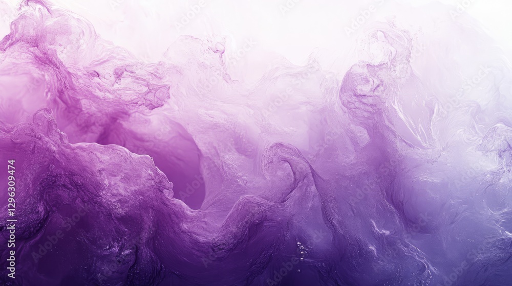 Fototapeta premium Abstract purple and white artistic painting featuring a swirling form