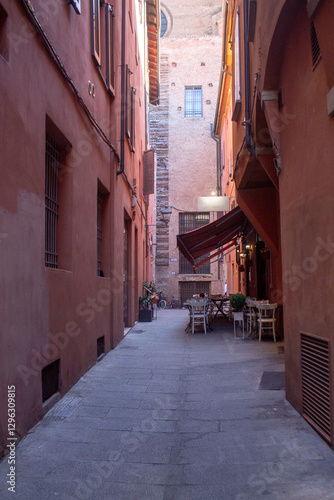 view of Bologna center in Italy