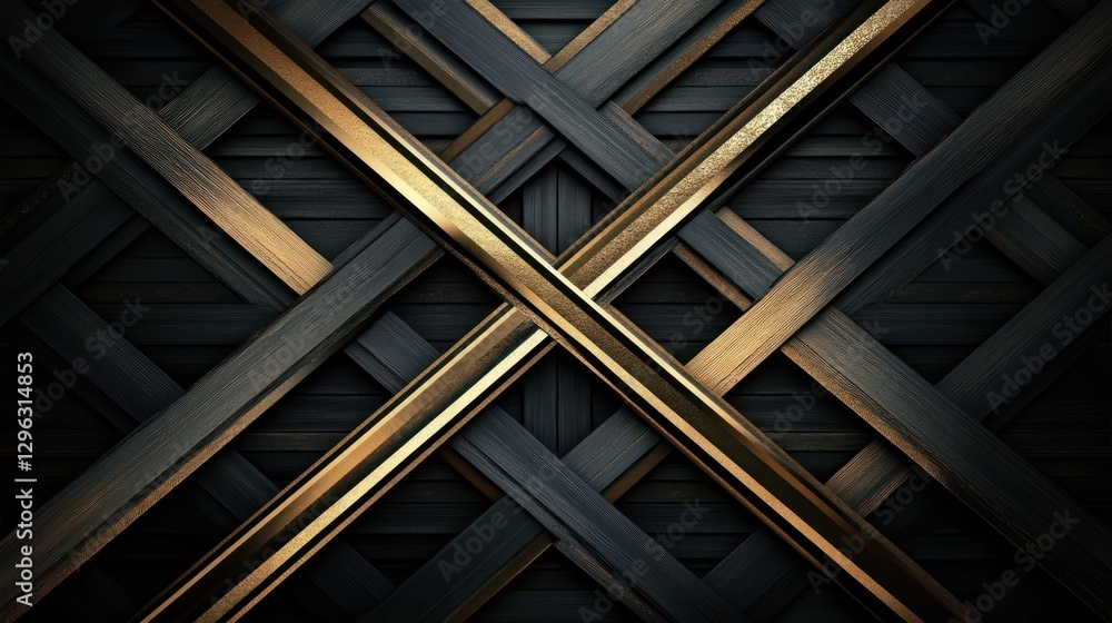 Gold and black metallic weave texture background Gold and black metallic weave texture background