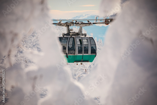 Winter scenery of Mount Zao in Yamagata Prefecture, Tohoku, Japan photo