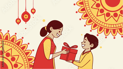 happy bhai dooj indian festival brother and sister