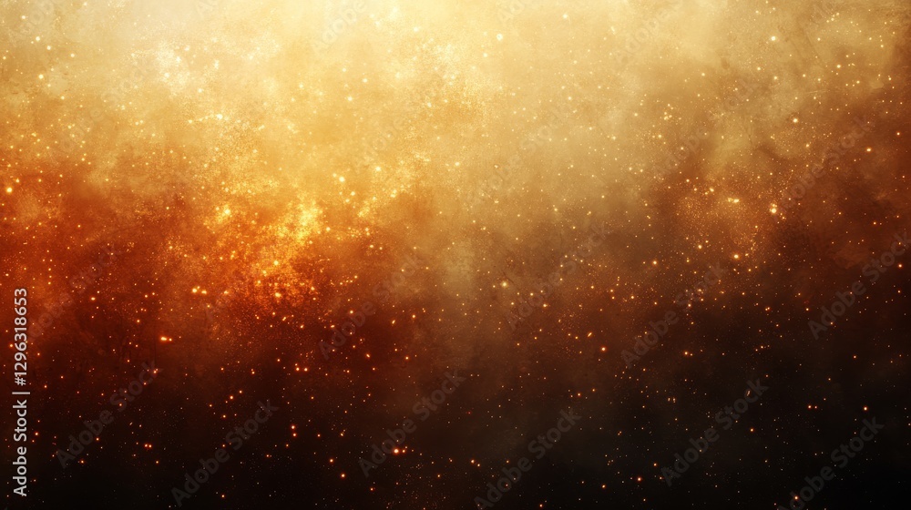 Fototapeta premium Abstract background featuring luminous particles and shades of warm colors