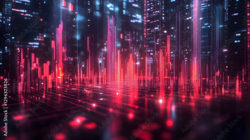 AI-powered financial forecasting with futuristic data visualization, 8K high-quality clear photo AI-powered financial forecasting with futuristic data visualization, 8K high-quality clear photo