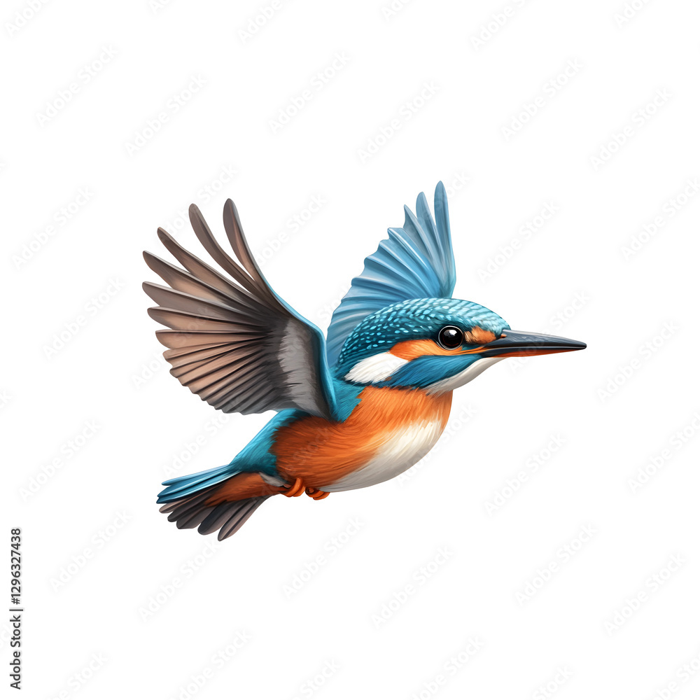 Obraz premium tiny kingfisher diving