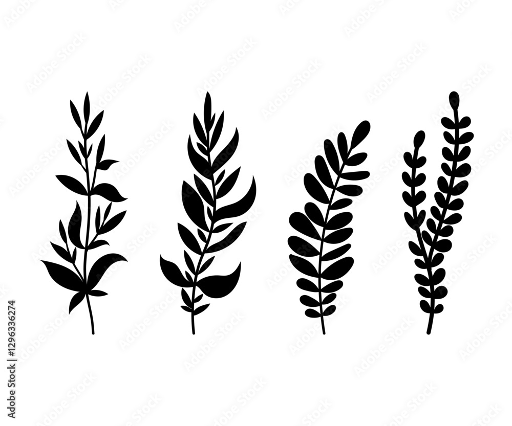 Beautiful vector leaves collection showcasing the elegance of nature's flora in a doodle style Beautiful vector leaves collection showcasing the elegance of nature's flora in a doodle style