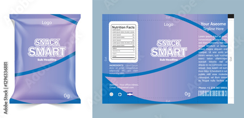 Chips package design, foil bags with the original file in 3d illustration. Chip's packaging ideas | chip packaging, packaging, chips, vector, template.