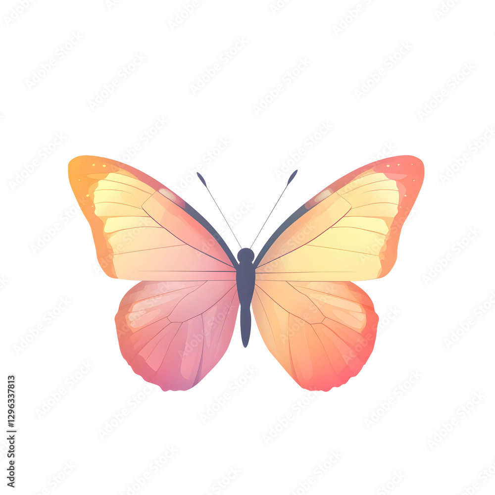 Fototapeta premium butterfly on white background