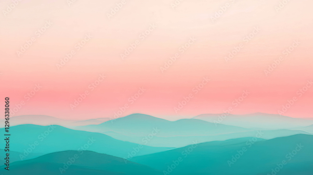 Serene landscape with blurred pastel colors and soft gradient for calming visuals Serene landscape with blurred pastel colors and soft gradient for calming visuals
