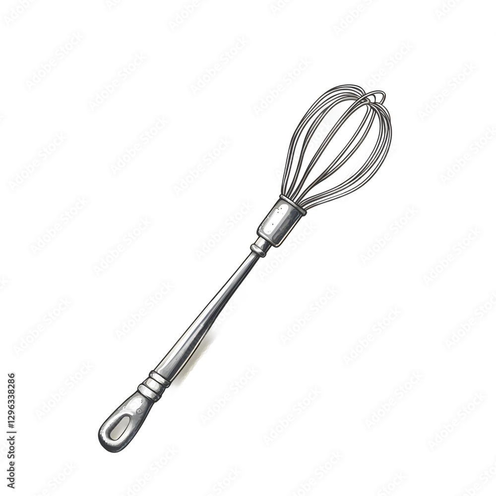 vector drawing of a hand-crank egg beater vector drawing of a hand-crank egg beater