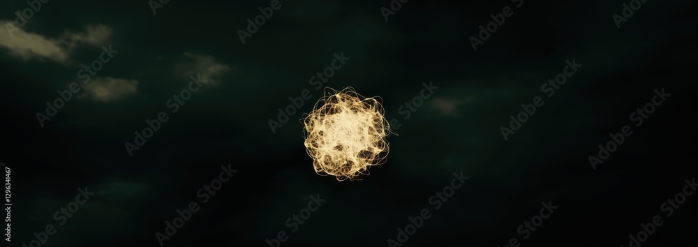 golden fireball floating in the pitch-black space
golden fireball floating in the pitch-black space