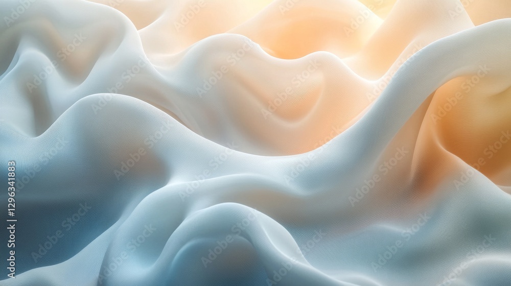 Obraz premium Abstract digital illustration of smooth flowing fluid forms