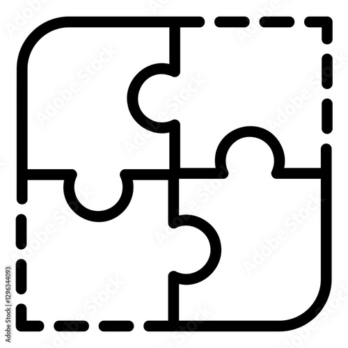 puzzle Line Icon