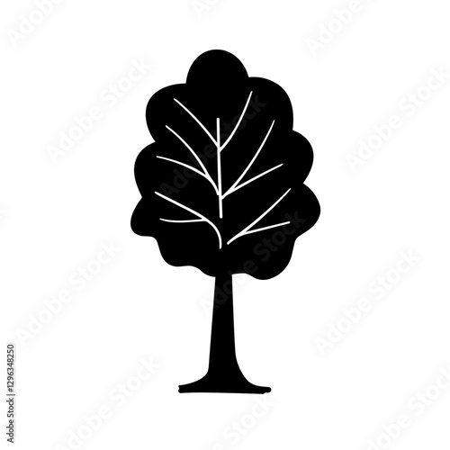 Simple Tree Icon  Minimalist Nature Symbol