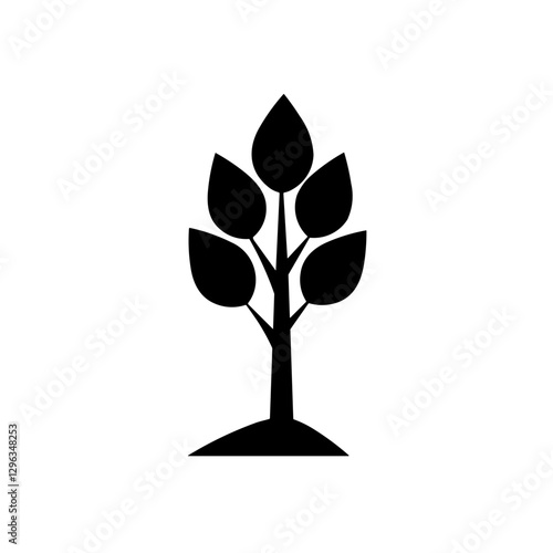 Simple Tree Icon  Minimalist Nature Symbol