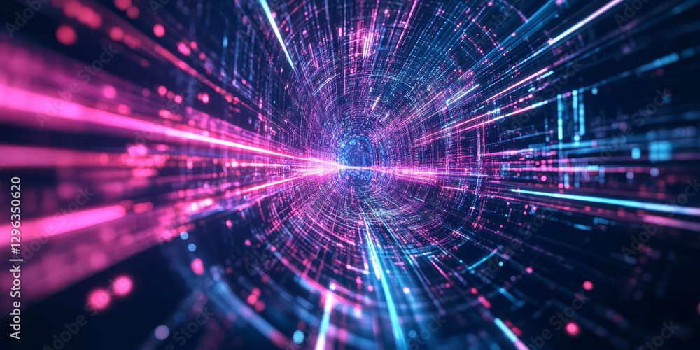 A futuristic abstract background featuring pulsating neon energy streams converging within a high-tech digital grid. The interplay of glowing reflections and fluid transitions creates an elegant A futuristic abstract background featuring pulsating neon energy streams converging within a high-tech digital grid. The interplay of glowing reflections and fluid transitions creates an elegant