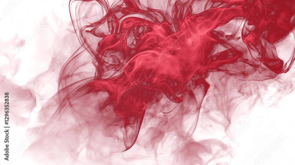 deep crimson smoke clouds swirling isolated on transparent white background deep crimson smoke clouds swirling isolated on transparent white background