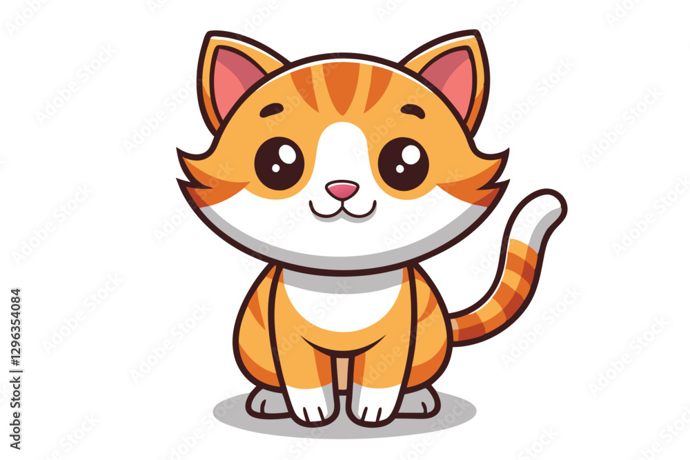 kawaii cute cat cartoon characters vector kawaii cute cat cartoon characters vector