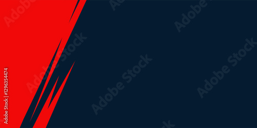 Abstract blue banner design vector, dynamic sporty horizontal background template for media promotion or web banner