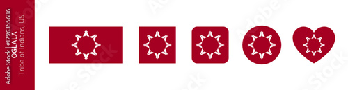 Flag of Oglala Tribe of Indians