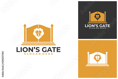Lion gate gallant king logo design
