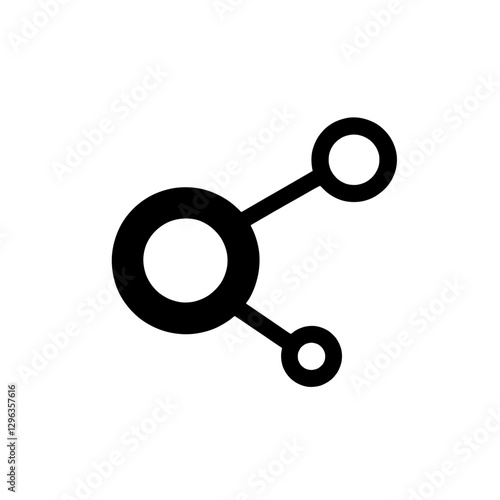 An illustration featuring a black oxygen molecule silhouette set against a clean white background showing an O2 structure with two oxygen atoms bonded together, representing breathable air.