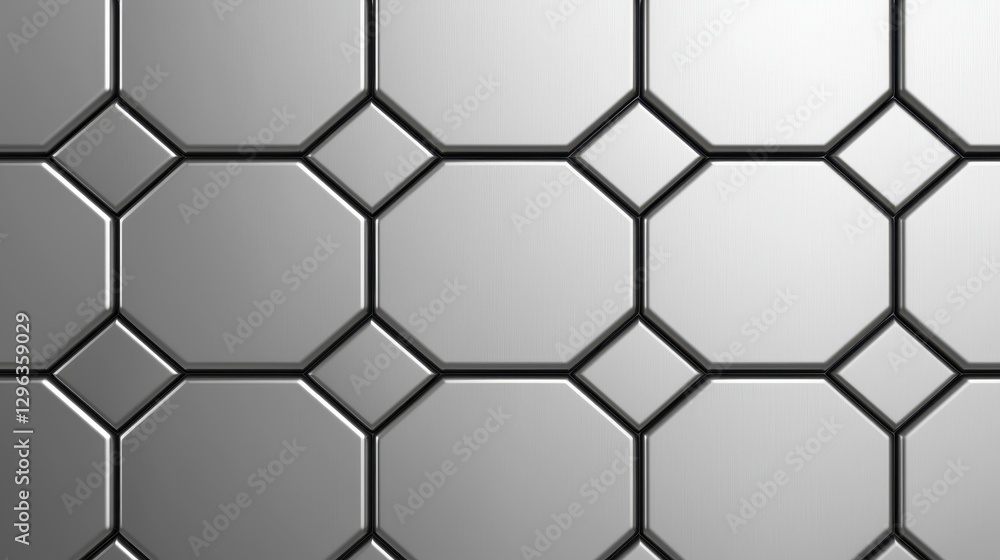 Metallic Geometric Pattern with Shiny Finish and Textured Surface Metallic Geometric Pattern with Shiny Finish and Textured Surface