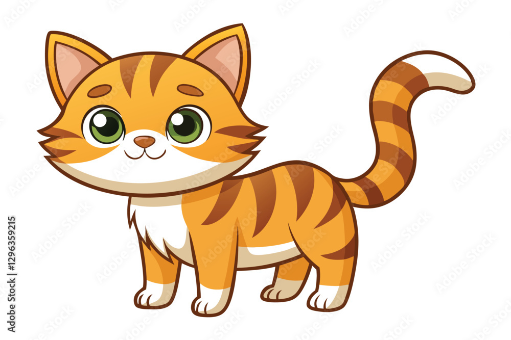 kawaii cute cat cartoon characters vector kawaii cute cat cartoon characters vector