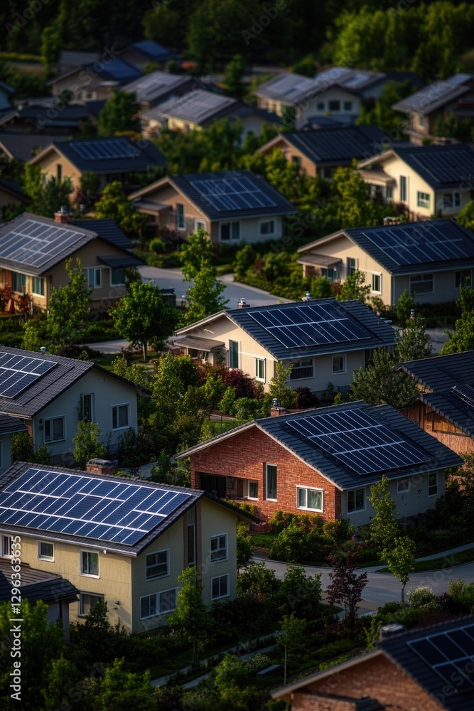 Solar Homes Suburban Neighborhood Solar Homes Suburban Neighborhood