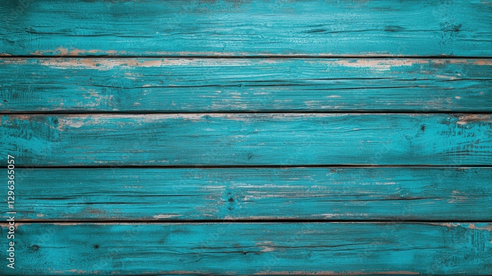 Obraz premium Textured turquoise wooden background