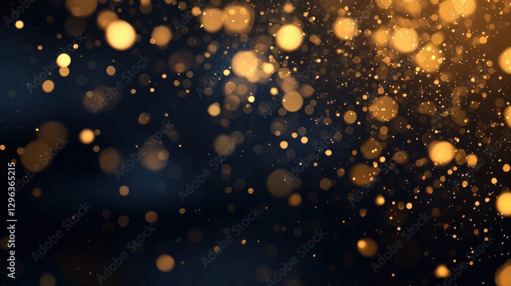 Abstract golden bokeh background with shimmering particles Abstract golden bokeh background with shimmering particles
