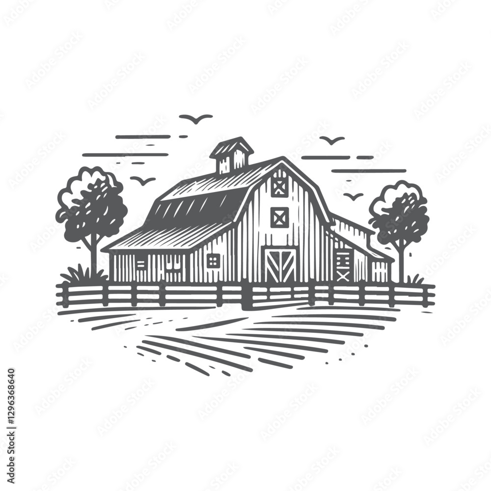 High-quality vector illustration of Hand Drawn farm Sketch, perfect for creative design, branding, and digital artwork. High-quality vector illustration of Hand Drawn farm Sketch, perfect for creative design, branding, and digital artwork.