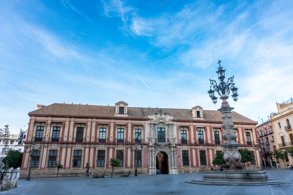 Archbishop's Palace of Seville declared a Historic Artistic Monument in 1969. Andalusia, Spain. Archbishop's Palace of Seville declared a Historic Artistic Monument in 1969. Andalusia, Spain.