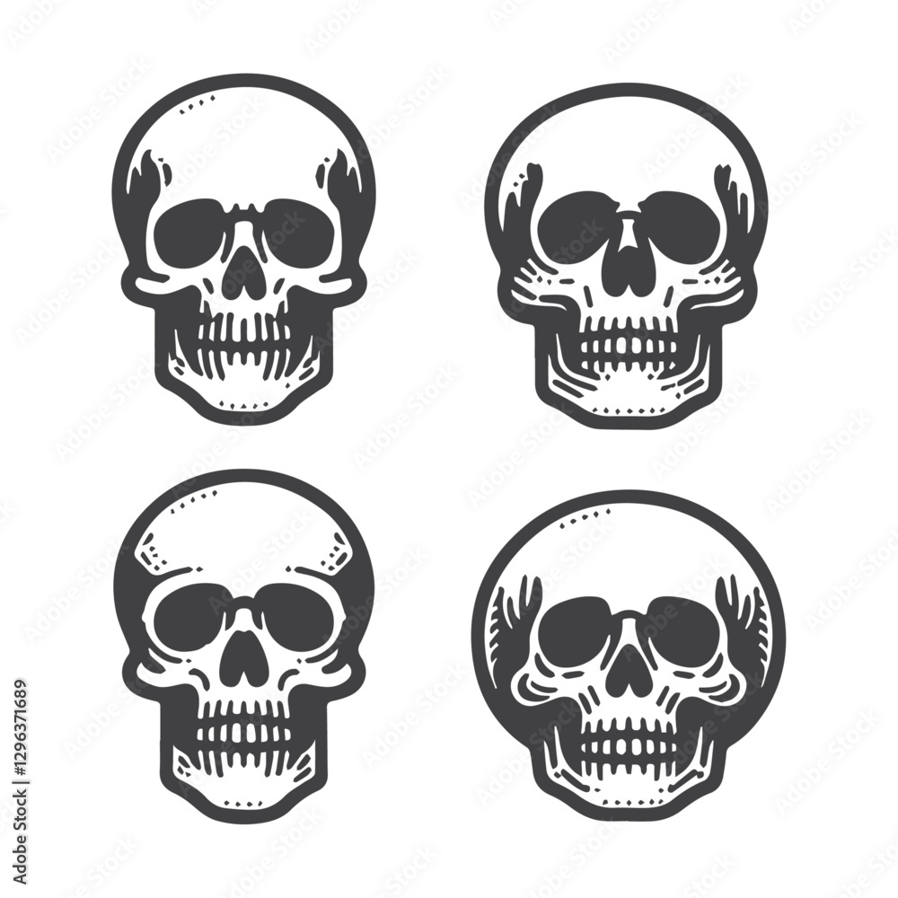 High-quality vector illustration of Skull logo, perfect for creative design, branding, and digital artwork. High-quality vector illustration of Skull logo, perfect for creative design, branding, and digital artwork.
