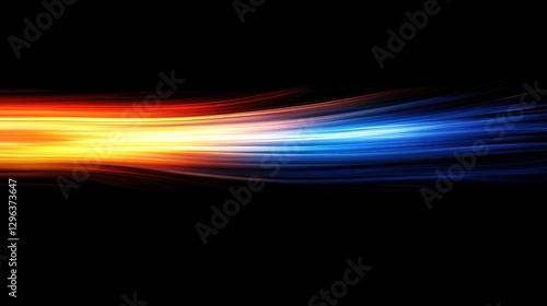 Abstract fire and ice energy flow, dark background, website banner