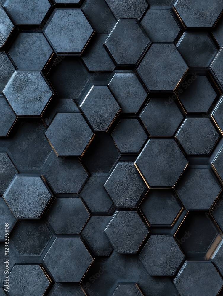 Creative dark hexagon wallpaper. Design and mosaic concept. 3D Rendering. Creative dark hexagon wallpaper. Design and mosaic concept. 3D Rendering.