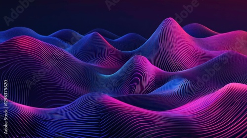 Dynamic Holographic Urban Landscape in Vibrant Colors