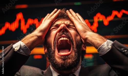 Panicked Investor Reacting to Crypto Market Crash