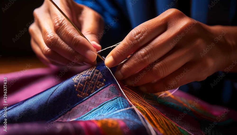 Obraz premium Threads of imagination weave together unique designs. 