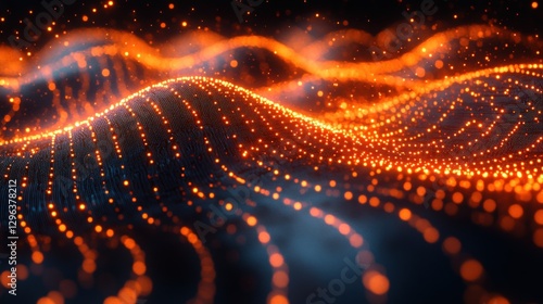 Abstract Representation of Cyber Warfare on a Digital Network. Generative AI