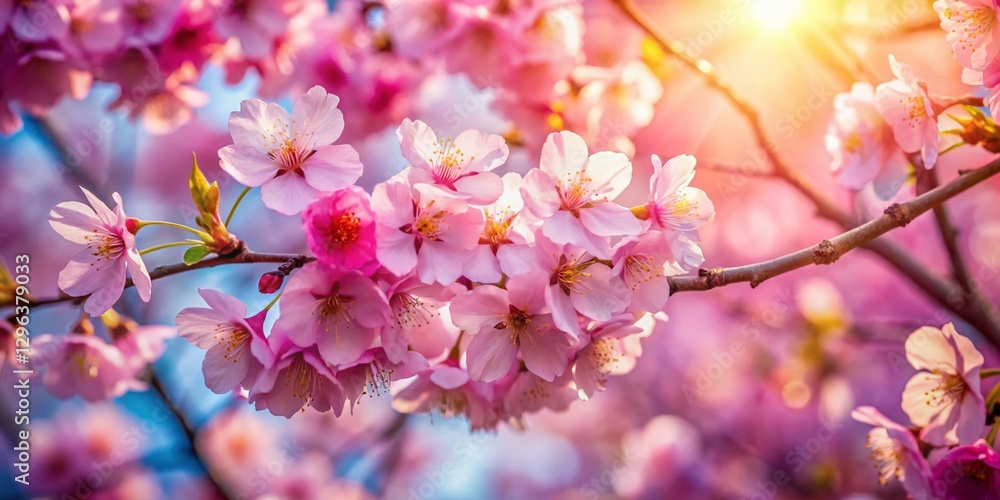Drone View: Close-Up Cherry Blossom Explosion - Spring Bloom Drone View: Close-Up Cherry Blossom Explosion - Spring Bloom