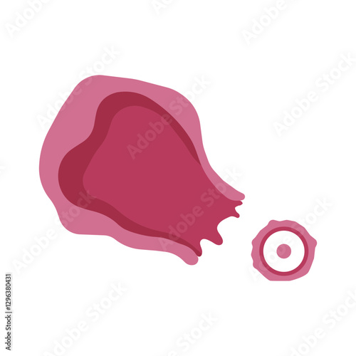 Follicle ruptured colored icon