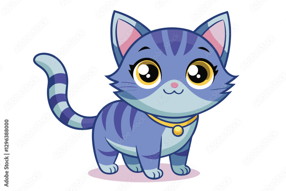 Cute cat vector on white background Cute cat vector on white background