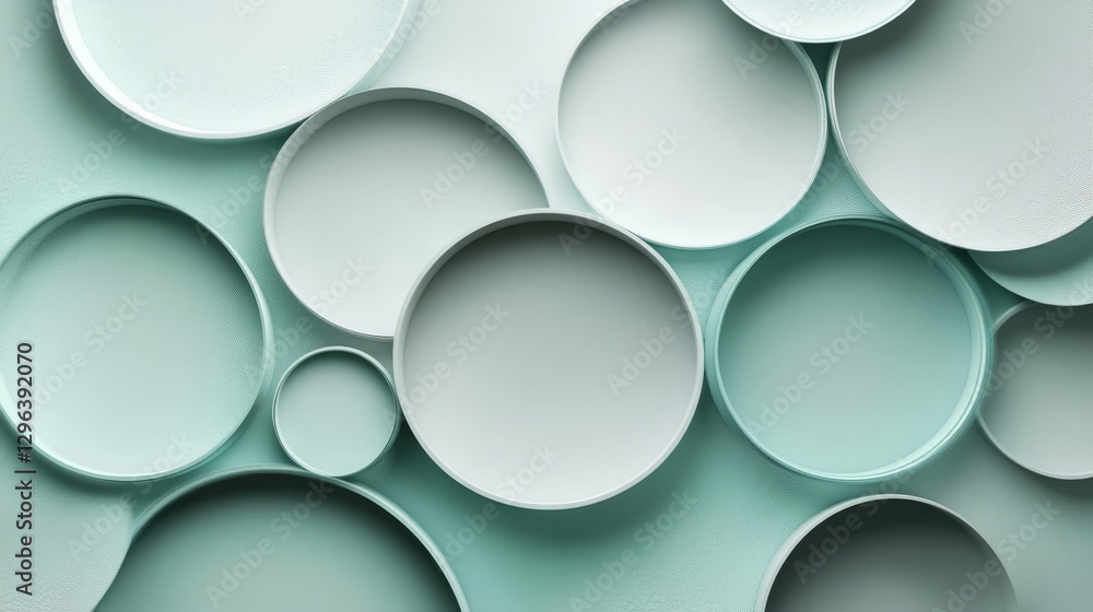 A collection of overlapping circular shapes in various sizes A collection of overlapping circular shapes in various sizes