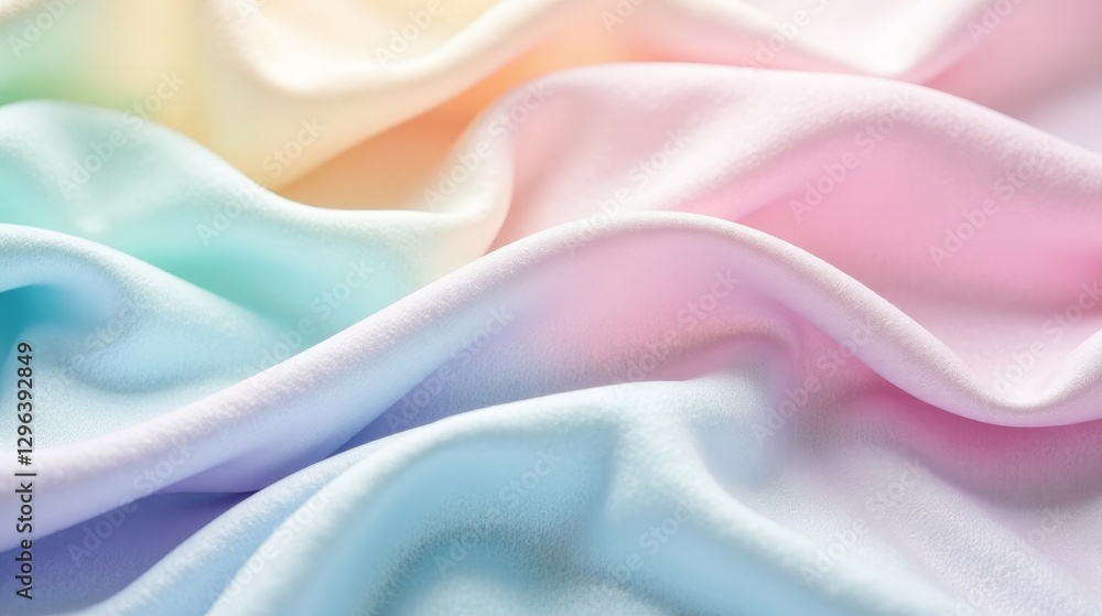 Soft Pastel Fabric Draped in Gentle Waves, a Dreamy Textured Background for Design Projects Soft Pastel Fabric Draped in Gentle Waves, a Dreamy Textured Background for Design Projects