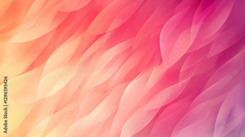 Abstract image showing colorful overlapping soft wavy shapes Abstract image showing colorful overlapping soft wavy shapes